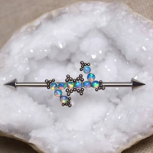 Surgical Steel Industrial Jewelry, Industrial Barbell, Industrial Earring, Scaffold Piercing, 14g Barbell, Steel Bar Piercing