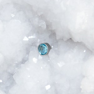 Dermal Jewelry - Surgical Steel Dermal Top - Dermal Piercing - Dermal Top Jewelry with CZ Stone - Internally Threaded Microdermal Top