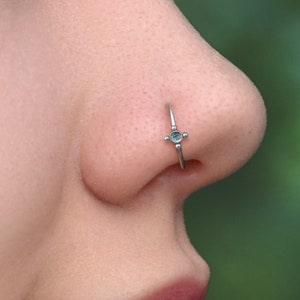 Surgical Steel Nose Ring Hoop - Nose Piercing Hoop - Nose Jewelry CZ - Nostril Ring - Nostril Seamless Hoop - Nose Piercing Ring