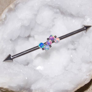 Industrial Barbell Surgical Steel, Industrial Piercing, Scaffold Jewelry, Upper Ear Earring, 14g Barbell, Steel Bar Piercing