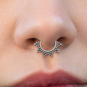 Septum Earring - Septum Clicker Hoop Surgical Steel - Daith Piercing - Septum Jewelry 16g - Daith Earring - Septum Clicker