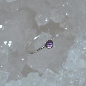 Anello al naso con ametista da 2 mm - Cerchio al naso in argento - Piercing alla torre - Orecchino alla cartilagine - Orecchino al trago - Anello Daith - Cerchio all'elica - Piercing al naso 20g