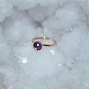 Nose Ring Hoop - Gold Nose Stud - Helix Piercing - Tragus Jewelry - Cartilage Earring - Septum 20g - Rook Earring - Amethyst Nose Piercing