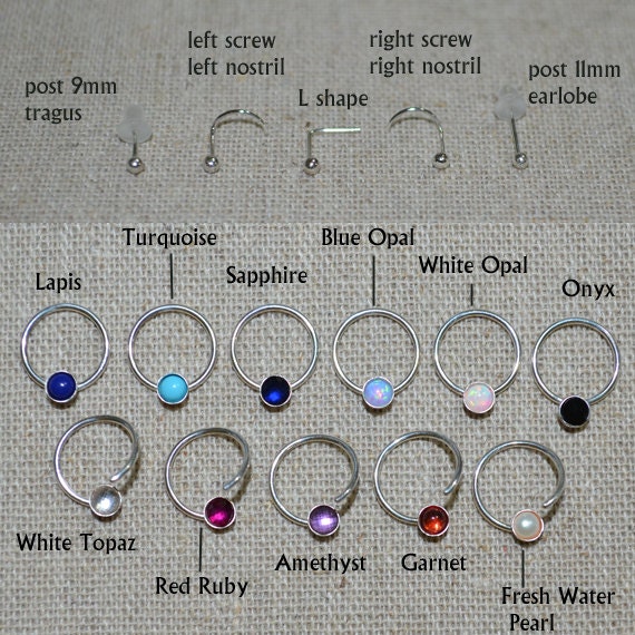 Types of nose ring studs discount