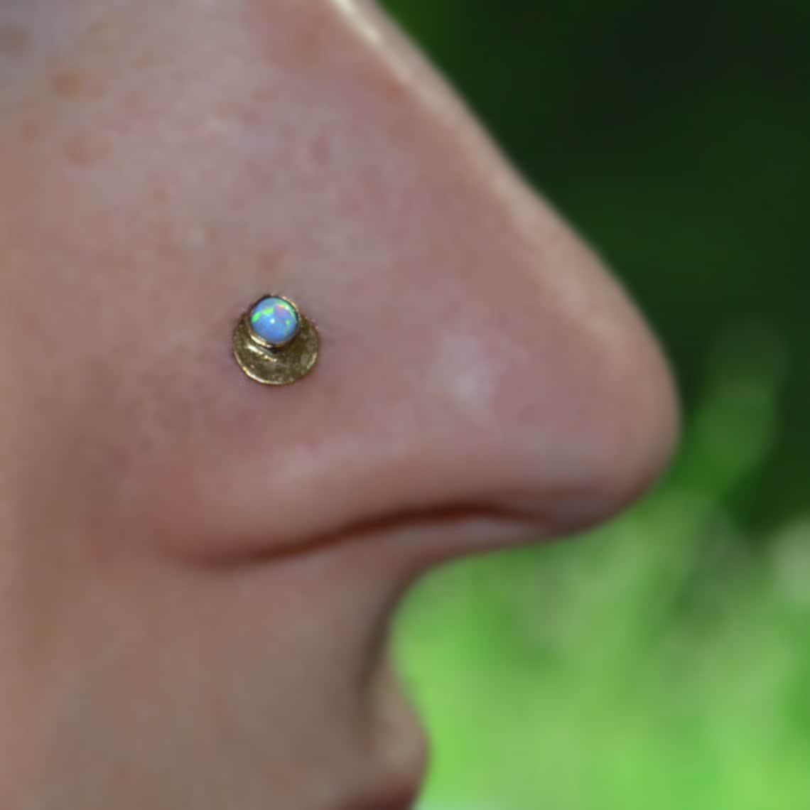 Gold Nose Ring Stud 16 gauge Nose Stud Tragus Stud Etsy