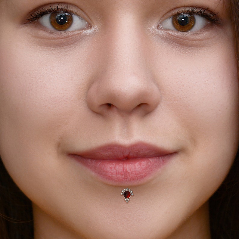 Surgical Steel Lip Ring Stud Medusa Piercing Jewelry Etsy
