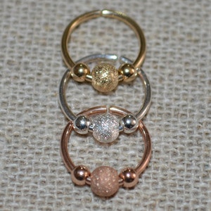 Cerchio per anello al naso in oro - Anello al naso - Perno al naso - Orecchino Rook - Piercing al setto - Gioielli Tragus - Orecchino cartilagineo - Daith Piercing 20g