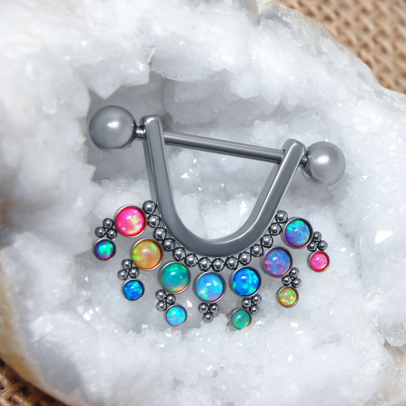 Nipple Piercing Surgical Steel Nipple Shield 14g Dangle Etsy UK