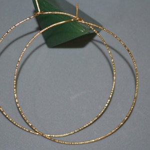 Textured Gold Hoop Earings - Extra Large Hoop Earrings - Thin Hoop Earings - 14k Gold Filled Circle Earrings