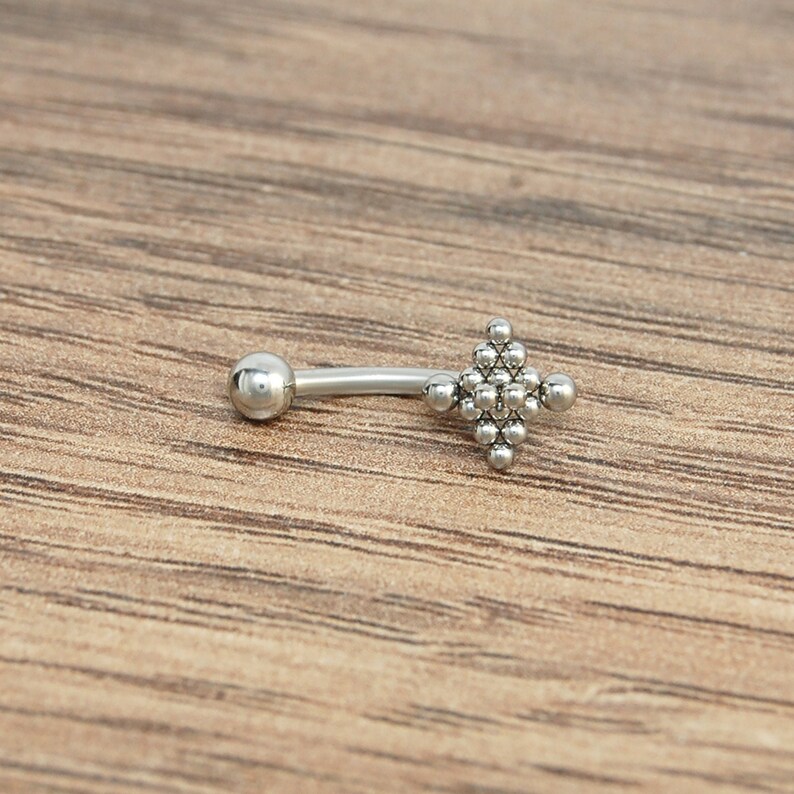 Eyebrow Piercing Jewelry Surgical Steel Eyebrow Curved Etsy