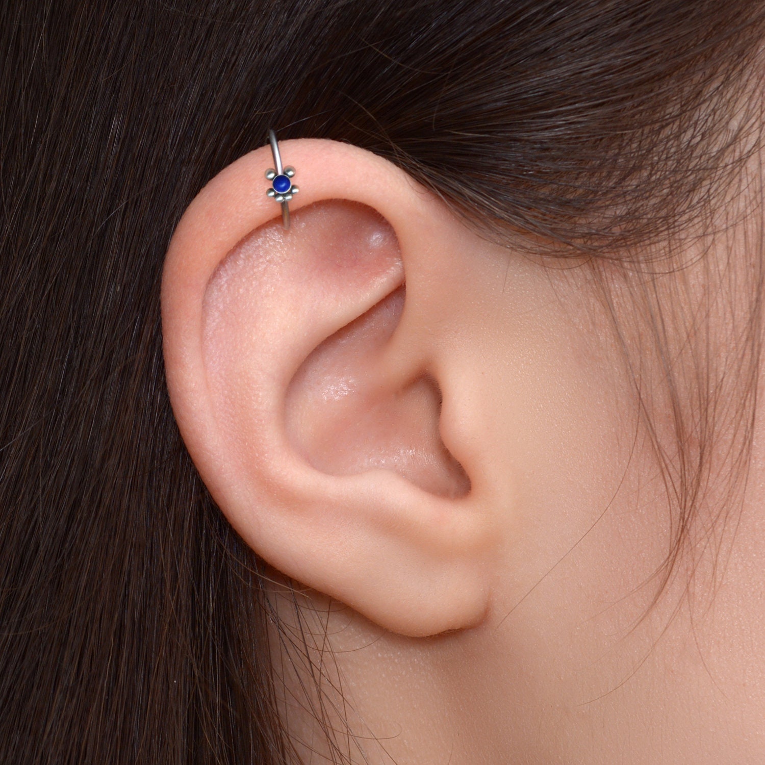 Diamday 23 Paia Orecchini In Acciaio Inox 316L Per Donne - Set Orecchini Piatti Cartilagine Con Stelle, Cuori, Luna E Cerchi - Per Helix, Tragus, Daith - 5