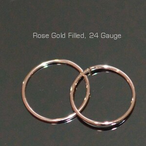 Gold Tragus Earring Rook Earring Nose Ring Stud Nose Ring Cartilage Earring 7mm Daith Piercing Helix Jewelry Septum Piercing image 1