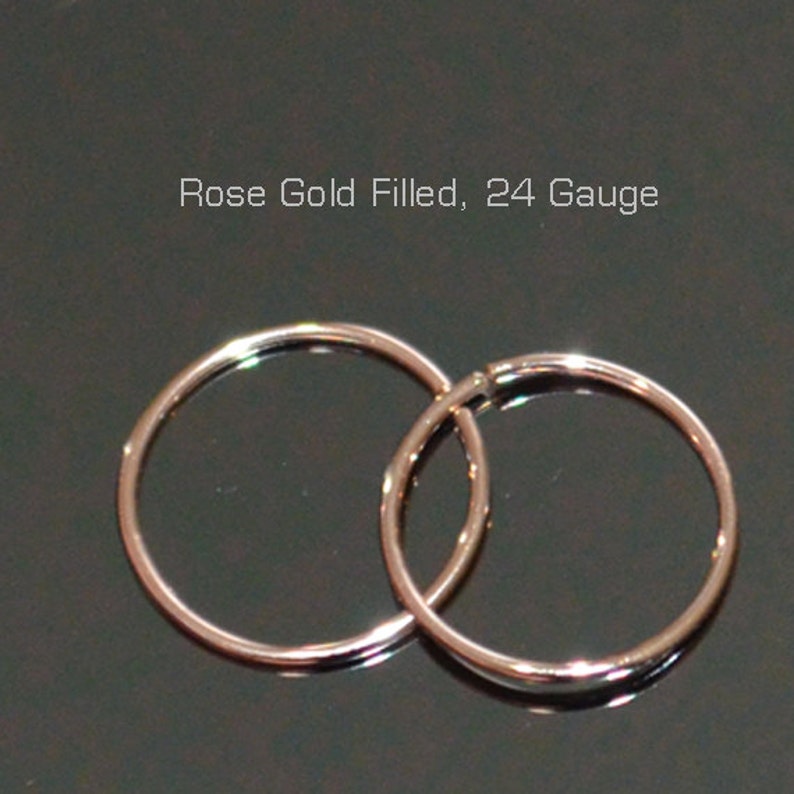 Gold Tragus Earring Rook Earring Nose Ring Stud Nose Ring Cartilage Earring 7mm Daith Piercing Helix Jewelry Septum Piercing image 1