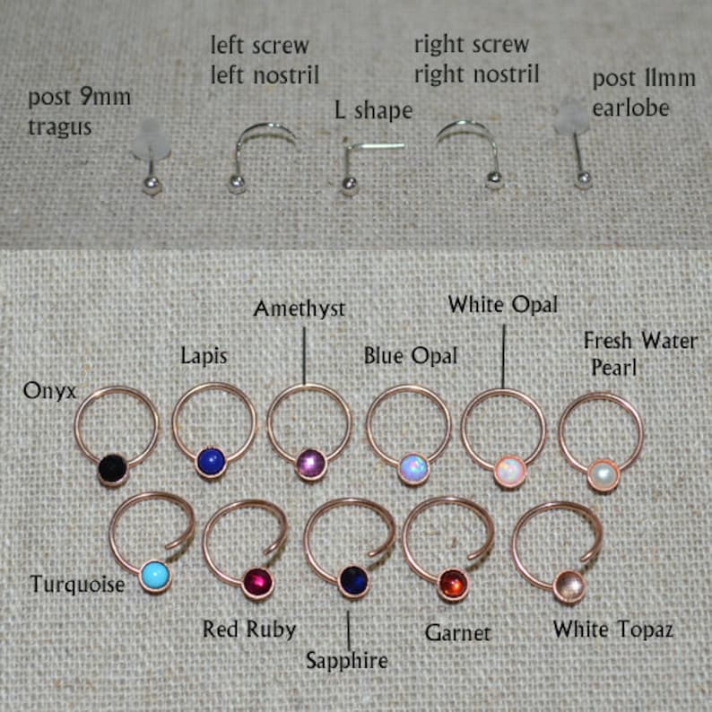 Cartilage Hoop Nose Stud Conch Piercing 20g Gold Nose Piercing Tragus Jewelry 3mm Pearl Nose Ring Stud Helix Earring Stud