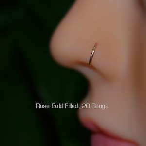 Nose Ring Hoop - Nose Ring - Gold Nose Stud - Helix Piercing - Tragus Jewelry - Daith Piercing - Septum Ring - Nose Piercing 20g