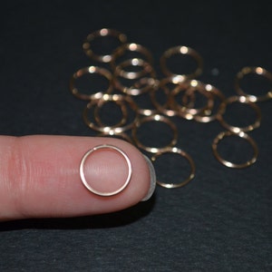 Nose Ring 24g - Gold Nose Hoop - Tragus Ring - Forward Helix Earring - Cartilage Earring - Rook Jewelry - Daith Jewelry - Conch Earring