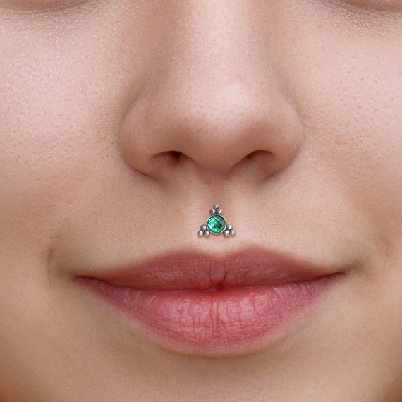 Lip Labret Labret Piercing Jewelry Surgical Steel Medusa Flat Back Stud Earring Monroe Piercing CZ Philtrum Piercing Jewelry Etsy Norway