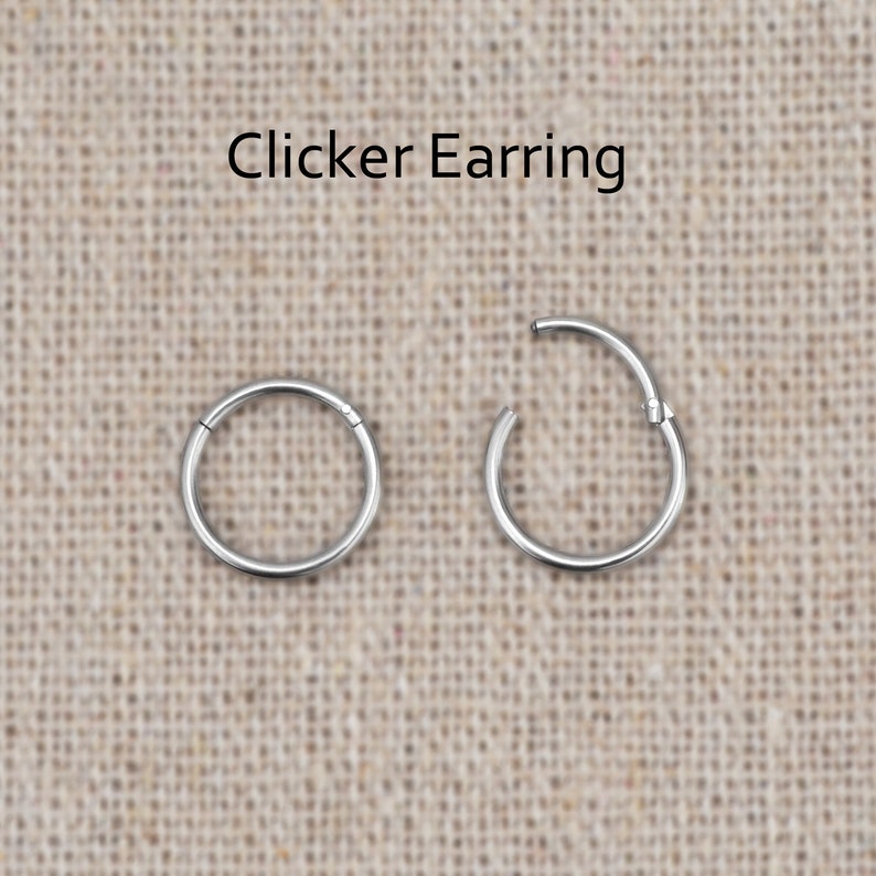 Daith Earring CZ Daith Piercing Septum Clicker Hoop Surgical Steel Septum Earring Septum Clicker Septum Jewelry 16g