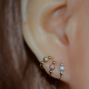 Silver Nose Ring Hoop - Nose Ring - Nose Stud - Rook Earring - Septum Piercing - Tragus Jewelry - Cartilage Earring - Daith Piercing 20g