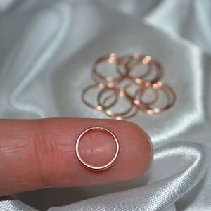 Gold Nose Ring Hoop - Nose Ring - Nose Stud - Rook Earring - Septum Piercing - Tragus Jewelry - Cartilage Earring - Daith Piercing 20g