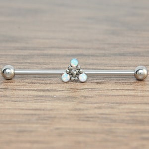 Surgical Steel Industrial Jewelry, Industrial Barbell, Industrial Earring, Scaffold Piercing, 14g Barbell, Steel Bar Piercing