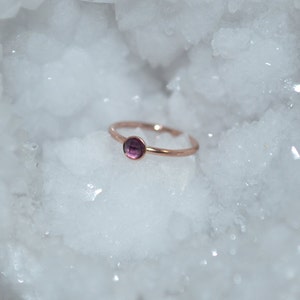 2mm Amethyst Nose Ring - Gold Nose Hoop - Rook Piercing - Cartilage Earring - Tragus Earring - Daith Ring - Helix Hoop - Nose Piercing 20g