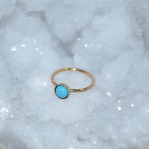 Nose Ring Gold Nose Hoop 3mm Turquoise Helix Earring Rook Piercing Jewelry Septum Ring Tragus Hoop Cartilage Piercing 18g image 2