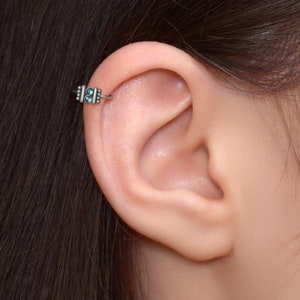Rook Piercing Jewelry Surgical Steel Tragus Hoop Earring Cartilage Clicker Hoop Forward Helix Earring Conch Clicker Ring image 6