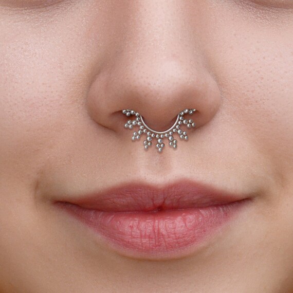 Daith Earring - Surgical Steel Septum Piercing Jewelry - Daith Hoop Earring - Septum Jewelry 16g - Septum Piercing Clicker