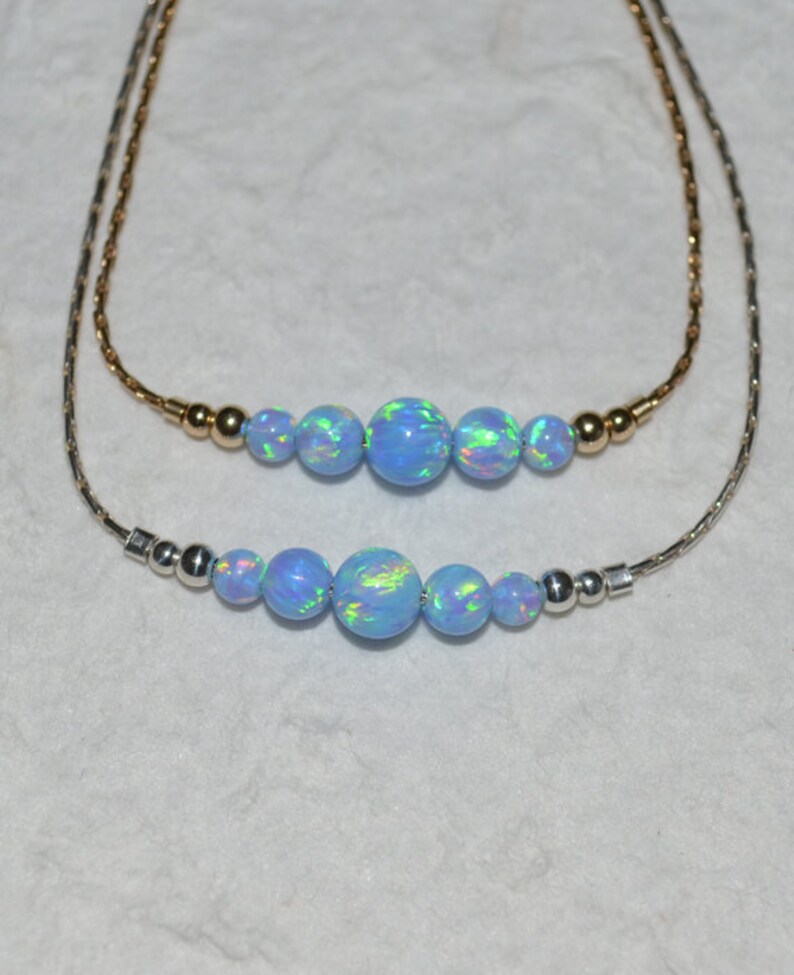 Palm Beach Ocean Blue Opal Triple Beaded Bracelet main image 0