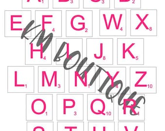 Scrabble Letters SVG DOWNLOAD