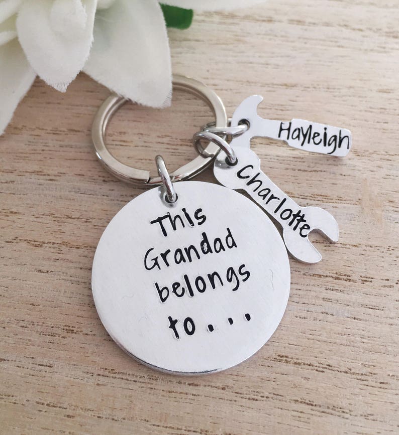 personalised dad keyrings