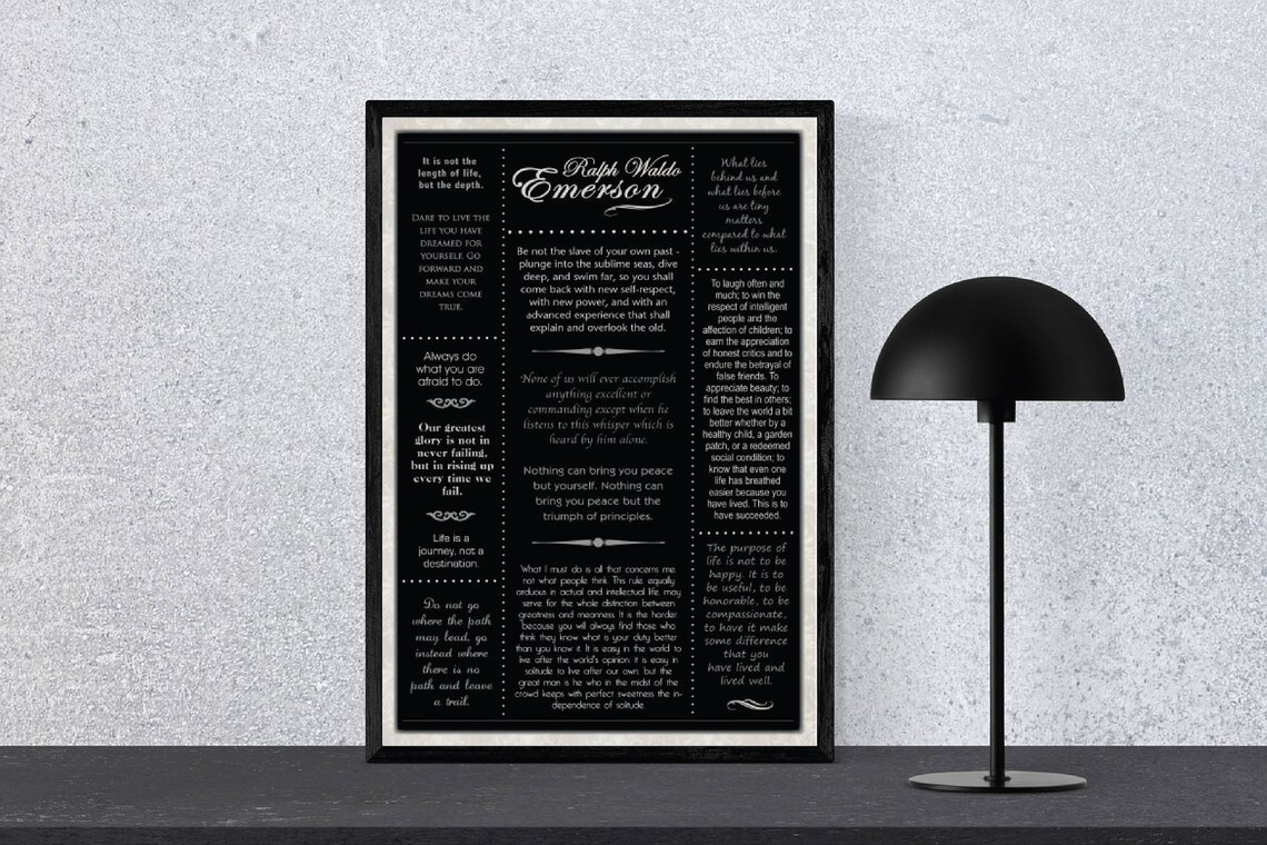 Ralph Waldo Emerson Quotes Poster - Etsy
