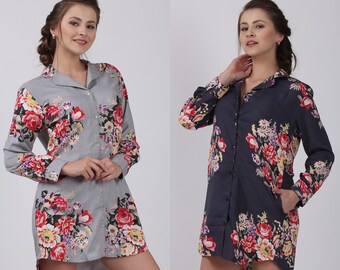 Bridesmaid shirts, getting ready shirt, bridesmaid pj set, bridesmaid sleep shirt, bridesmaid boyfriend shirt, bridesmaid pjs.