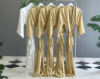 Bridesmaid robes. Long robe. Bridesmaid Gift. Kimono. Bridal party robes. Cotton robe. Personalized robes. Maternity robe. Wedding robes.