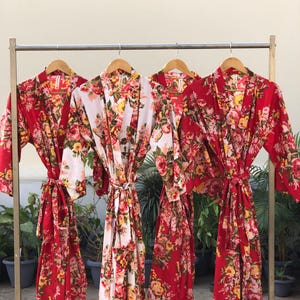 Bridesmaid robes. Long robe. Bridesmaid Gift. Kimono. Bridal party robes. Cotton robe. Personalized robes. Maternity robe. Wedding robes.