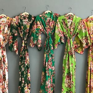 Bridesmaid robes. Long robe. Bridesmaid Gift. Kimono. Bridal party robes. Cotton robe. Personalized robes. Maternity robe. Wedding robes. image 7