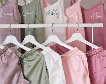 Personalized Bridesmaid Pajamas Cami Shorts Pants- Assorted colors