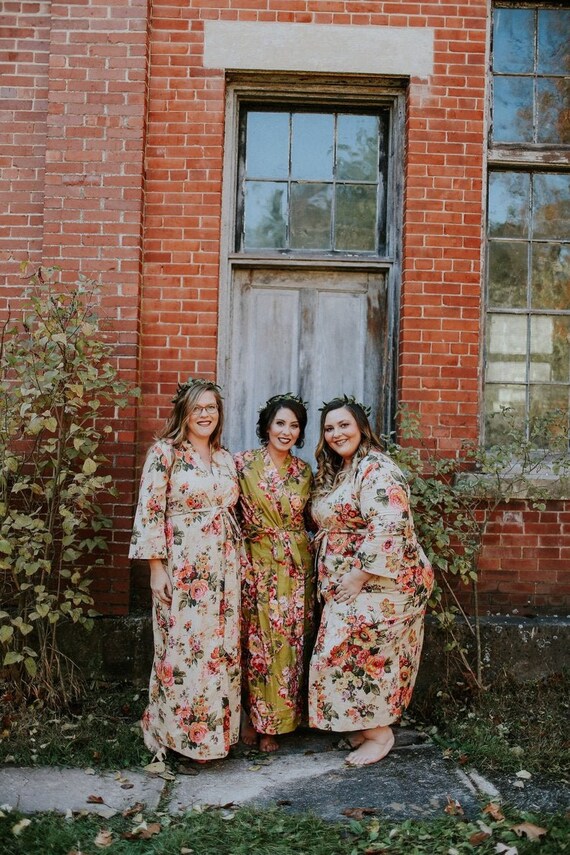 Sap Pale Green Tall Bridesmaids Robes Ankle Floor Length Mid Etsy