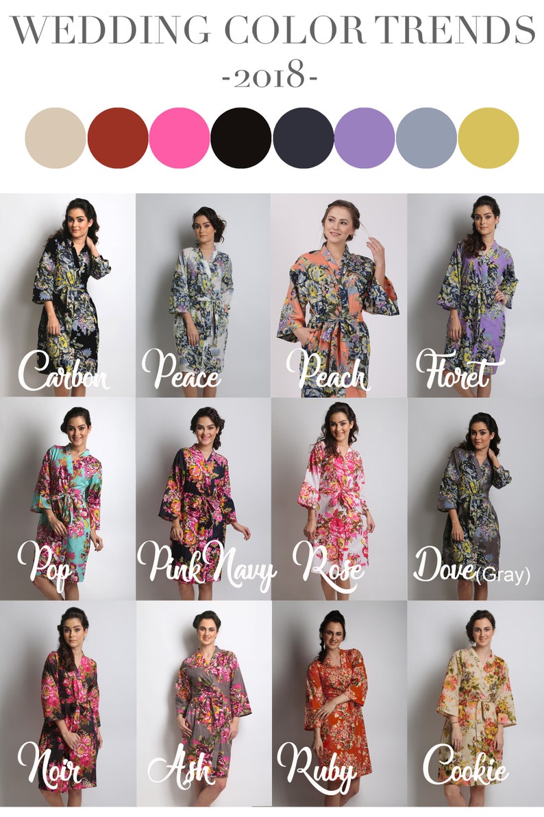 Bridesmaid Robes. Long Robe. Bridesmaid Gift. Kimono. Bridal Etsy