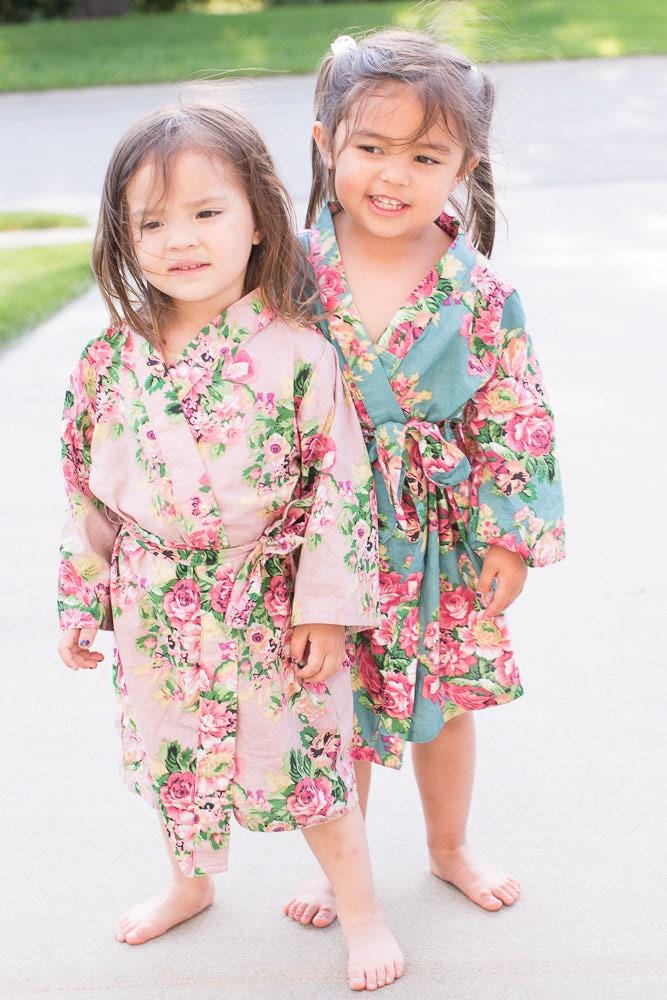Japanese Yukata Kimono Plus Size - Orange Flowers in