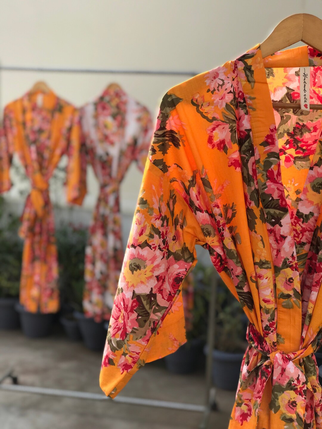 Bridesmaid Robes. Long Robe. Bridesmaid Gift. Kimono. Bridal Party