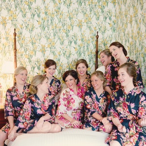 Bridesmaid robes. Long robe. Bridesmaid Gift. Kimono. Bridal party robes. Cotton robe. Personalized robes. Maternity robe. Wedding robes.