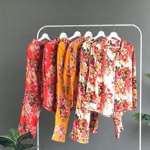 Fall Autumn Bridesmaid PJs, Floral PJ Set, Bridesmaid Pajama Set, Floral Pajama Set, Bridesmaid Pajama Set Bridesmaid PJ Set Christmas gifts