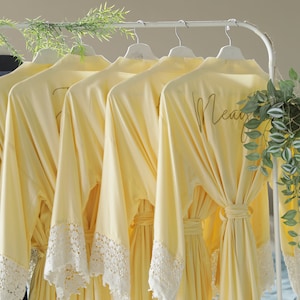 Bridesmaid robes. Long robe. Bridesmaid Gift. Kimono. Bridal party robes. Cotton robe. Personalized robes. Maternity robe. Wedding robes.