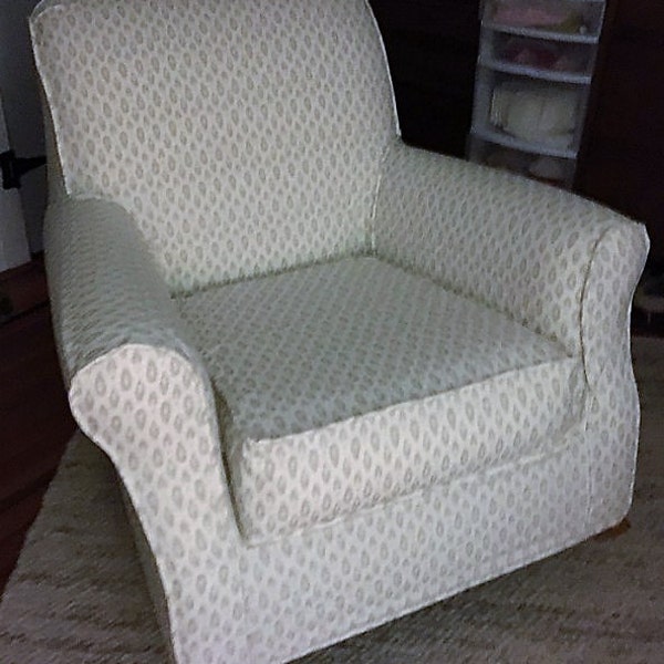 Custom Slipcovers for your Pottery Barn Lullaby Rocker/Glider chair from your own fabric