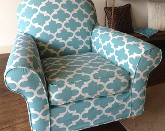 Custom Chair slipcover for your discontinued Pottery Barn Dream Rocker from your OWN fabric