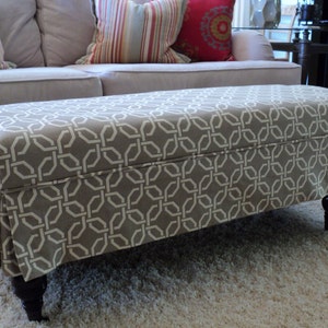 Made to order ottoman slipcovers made from your fabric.