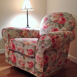 Custom Slipcover for Pottery Barn Dream Swivel Glider made from YOUR own fabric!