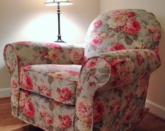 Custom Slipcover for Pottery Barn Dream Swivel Glider made from YOUR own fabric!